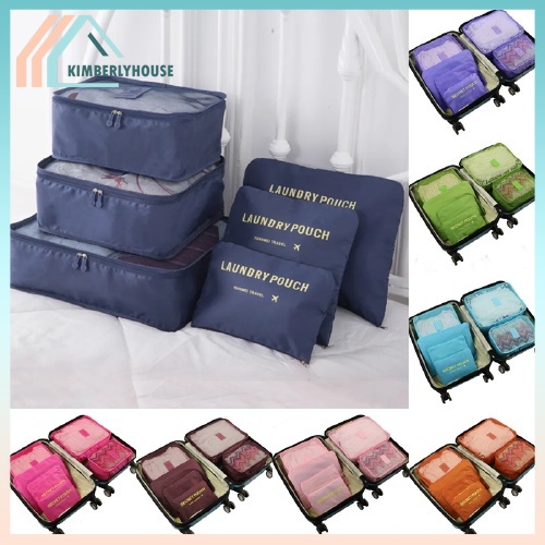 Travel Bag Set In Storage Tas Penyimpanan Baju Koper Pouch Organizer  Travelling