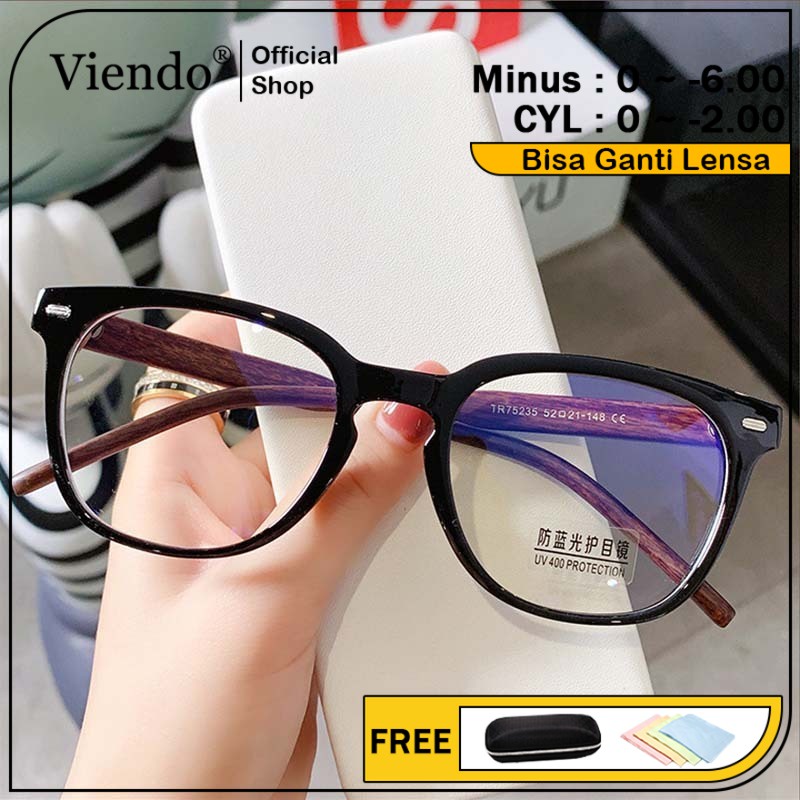 Jual Viendo Frame Kacamata Minus Anti Radiasi Blueray Photocromic Wanita Pria Cowok Fashion Gaya