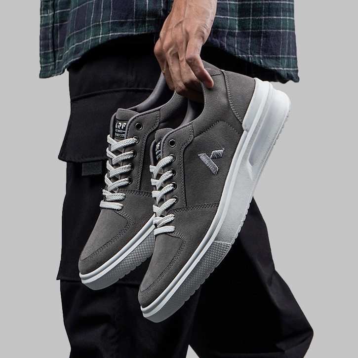 Jual NERO GREY - Sepatu Sneakers Pria Suede Casual Shoes Distro Sneaker ...
