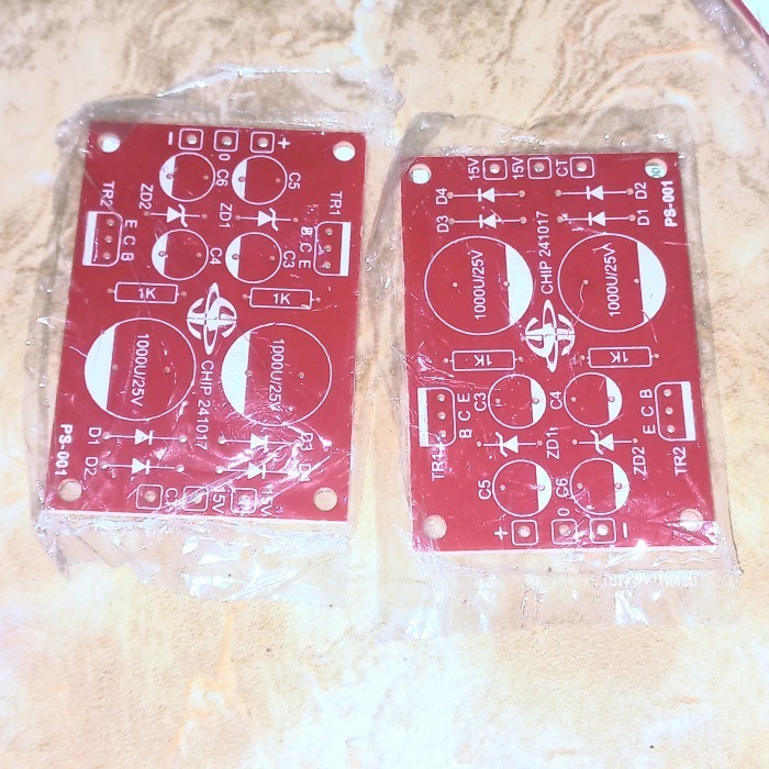 Jual PCB PSU SIMETRIS PERTINAK PREAMP low noise power supply 15v 12v ct