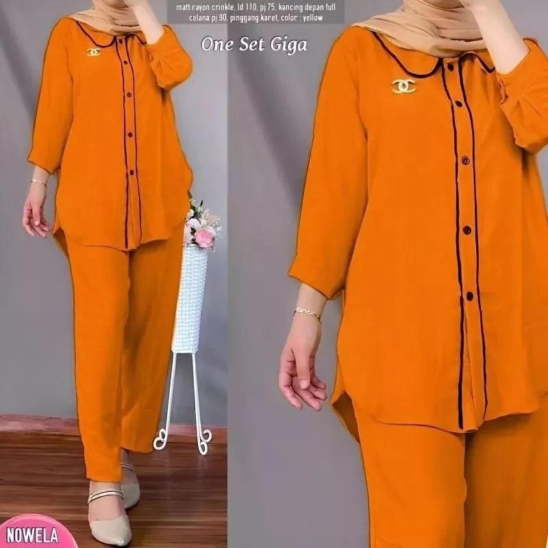 Jual BAJU SETELAN GIGA WANITA DEWASA TERBARU// SETELAN WANITA KEKINIAN ...