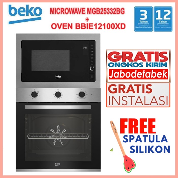 Jual Built In Oven Listrik Tanam Beko BBIE12100XD + Microwave Garansi