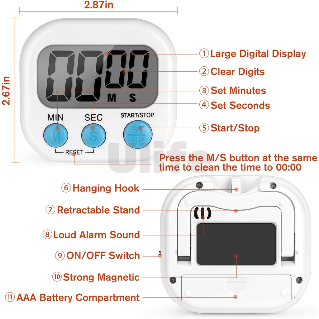 Jual Digital Timer Kitchen / Alarm Dapur Masak Clock Stopwatch Jam ...