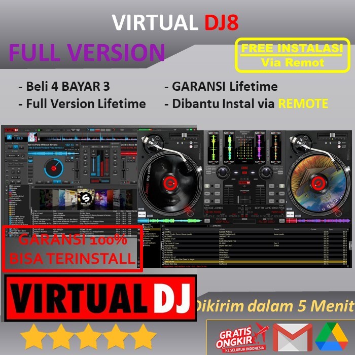 Jual virtual dj 8 pro full version selamanya shopee indonesia
