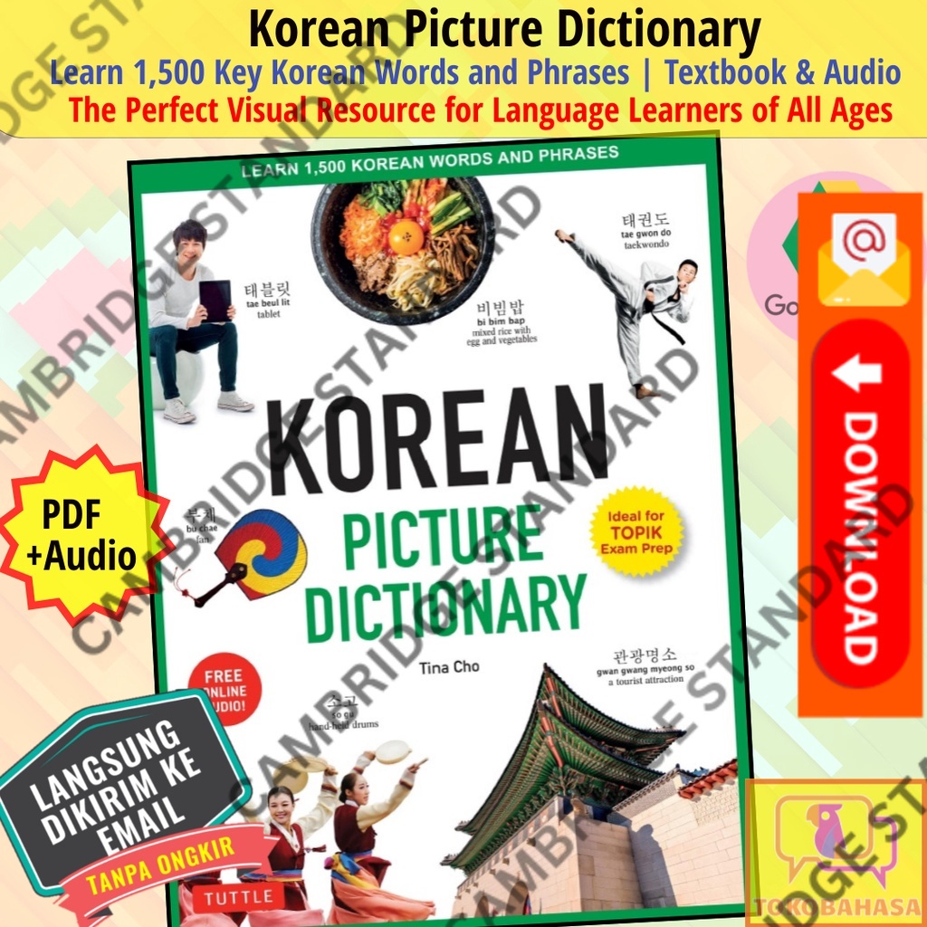 Jual BELI 3 BONUS 1 [file] Korean Picture Dictionary Learn 1,500 Key ...