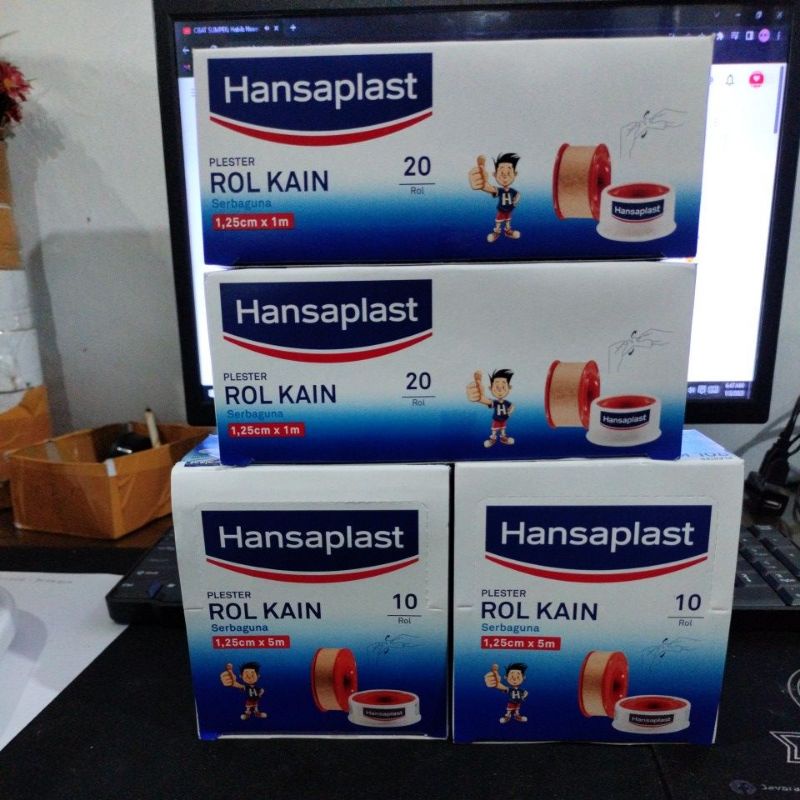 Jual plaster coklat/plaster kain/hansaplast rol kain coklat | Shopee ...