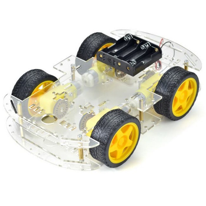 Jual Roda Ban Robot Wheel Mini DC Gear Gearbox motor Tyre Smart Car ...