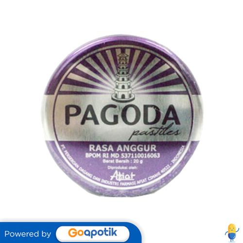 Jual Pagoda Pastiles Rasa Anggur 20 Gram Kaleng | Shopee Indonesia