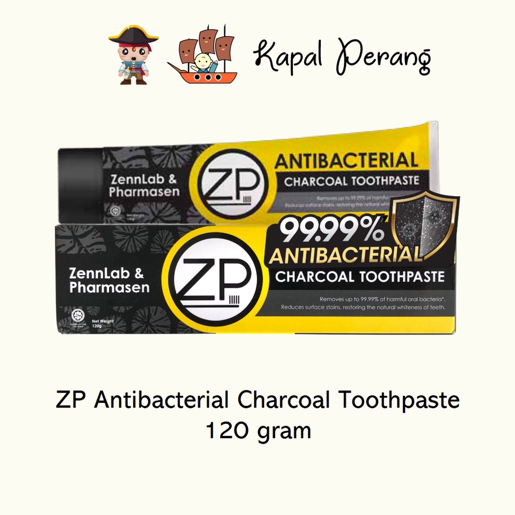 Jual ZP Antibacterial Charcoal Toothpaste 120 gram | Shopee Indonesia