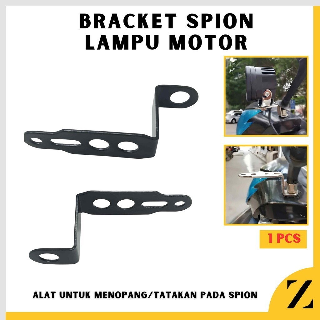 Jual Bracket Braket Breket Lampu Led Tembak Spion Motor Bar Stand Besi