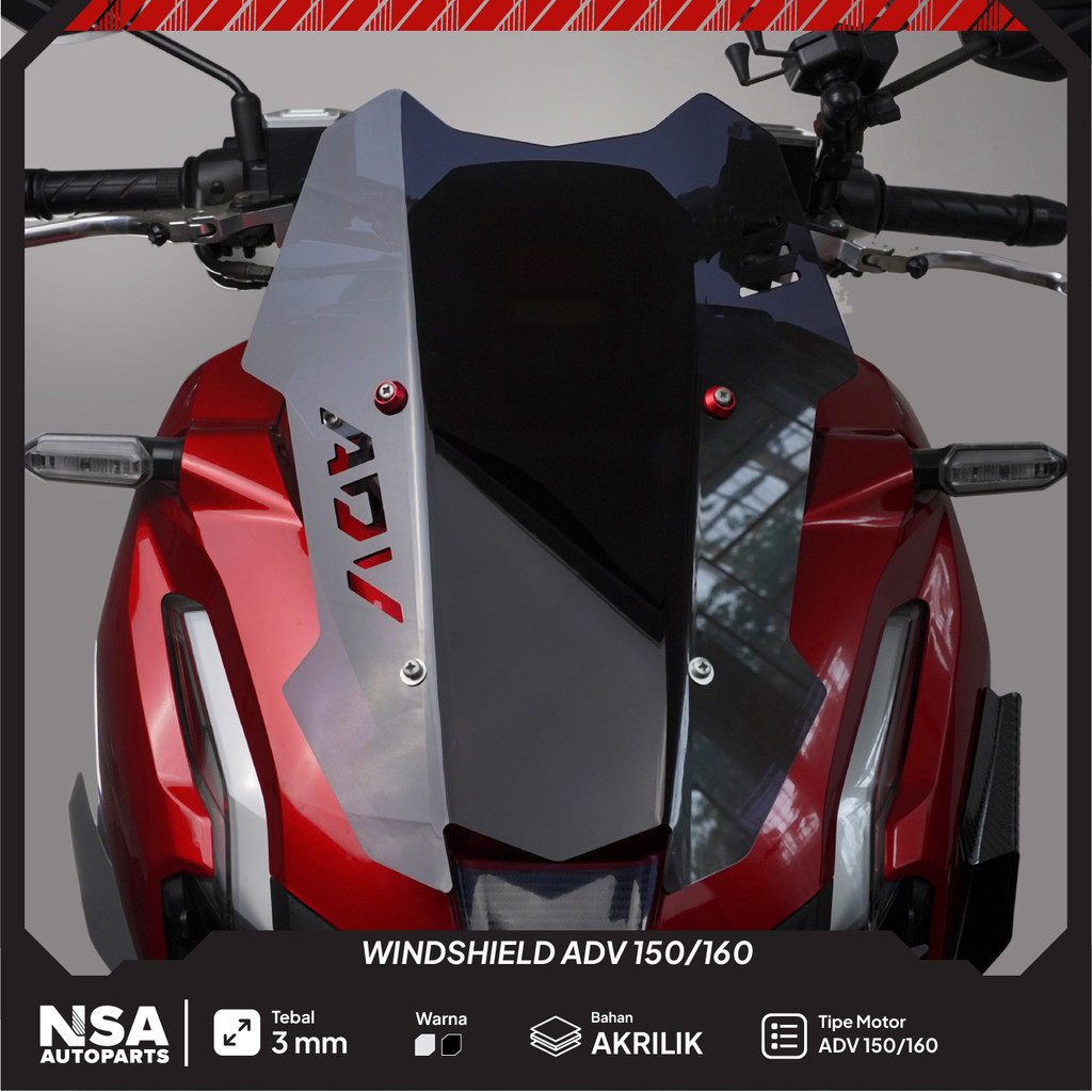 Jual WINDSHIELD VISOR HONDA ADV 150/160 TAMENG PELINDUNG KACA DEPAN ...