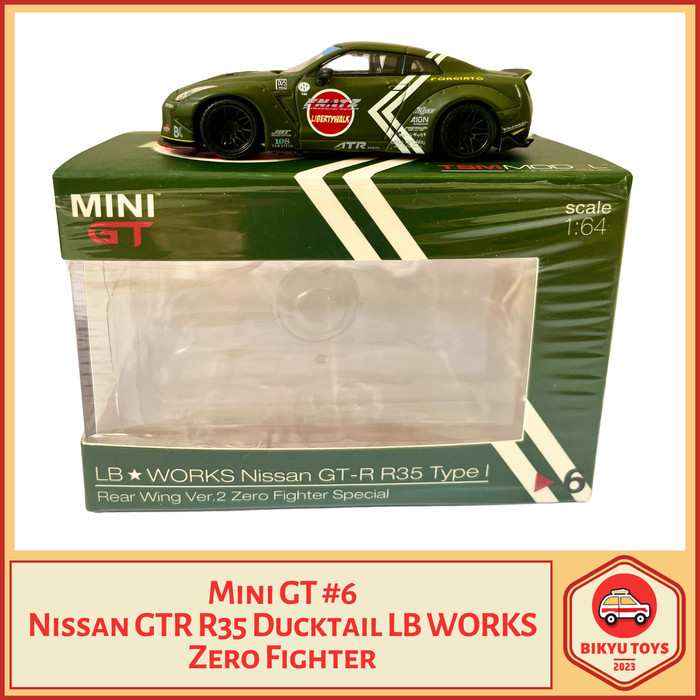 Jual Mini GT 6 Nissan GTR R35 LBWK ZERO Fighter Ducktail LB WORKS ...
