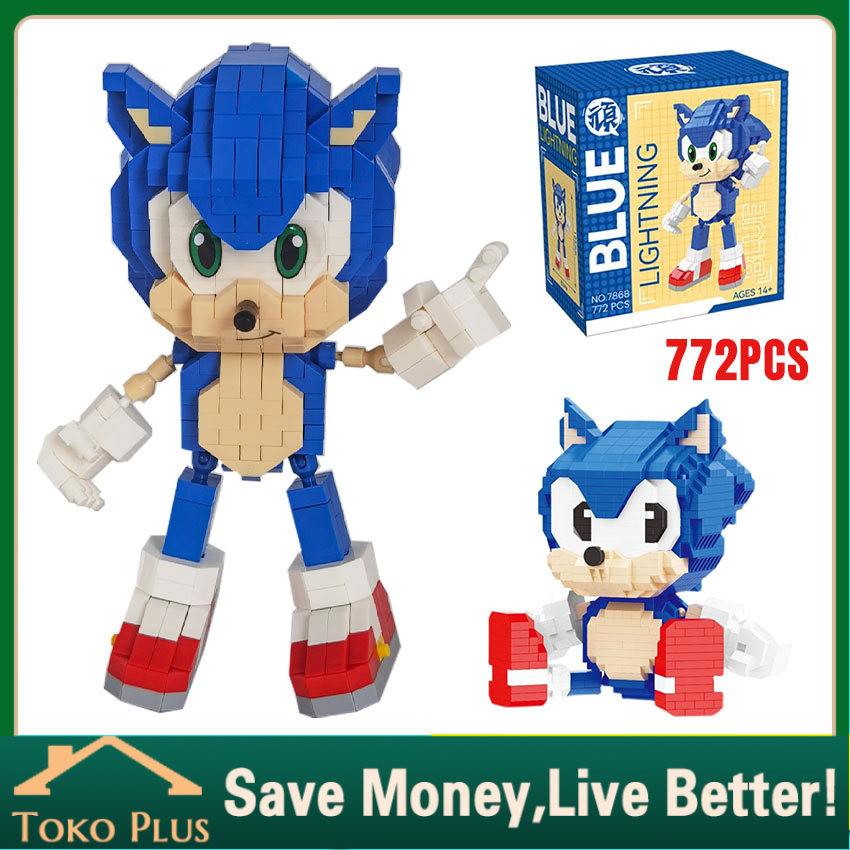 Jual Nano Blocks Figur Sonic 3D Model, Mainan Blok Susun, Bricks Anime ...