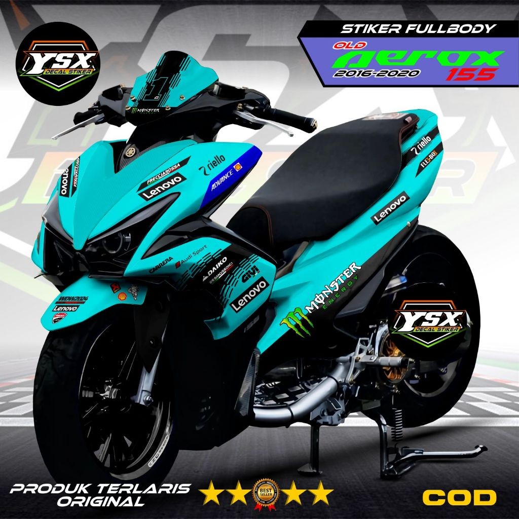 Jual Decal Aerox Old 155 Sticker Fullbody Desain Racing Baru Gp ...
