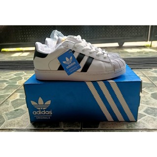 Jual Sepatu Superstar Putih List Hitam Premium BNIB FREE BOX TAG
