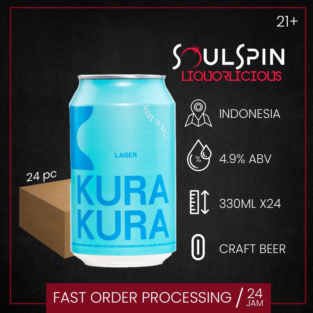 Jual Kura Kura Lager 330ml [ dus isi 24 kaleng ] Indonesian Craft Beer ...