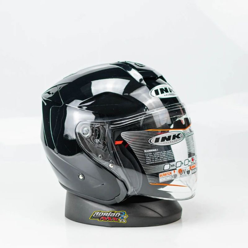Jual HELM INK DYNAMIC SOLID BLACK METALIK HELM HALF FACE INK POLOS