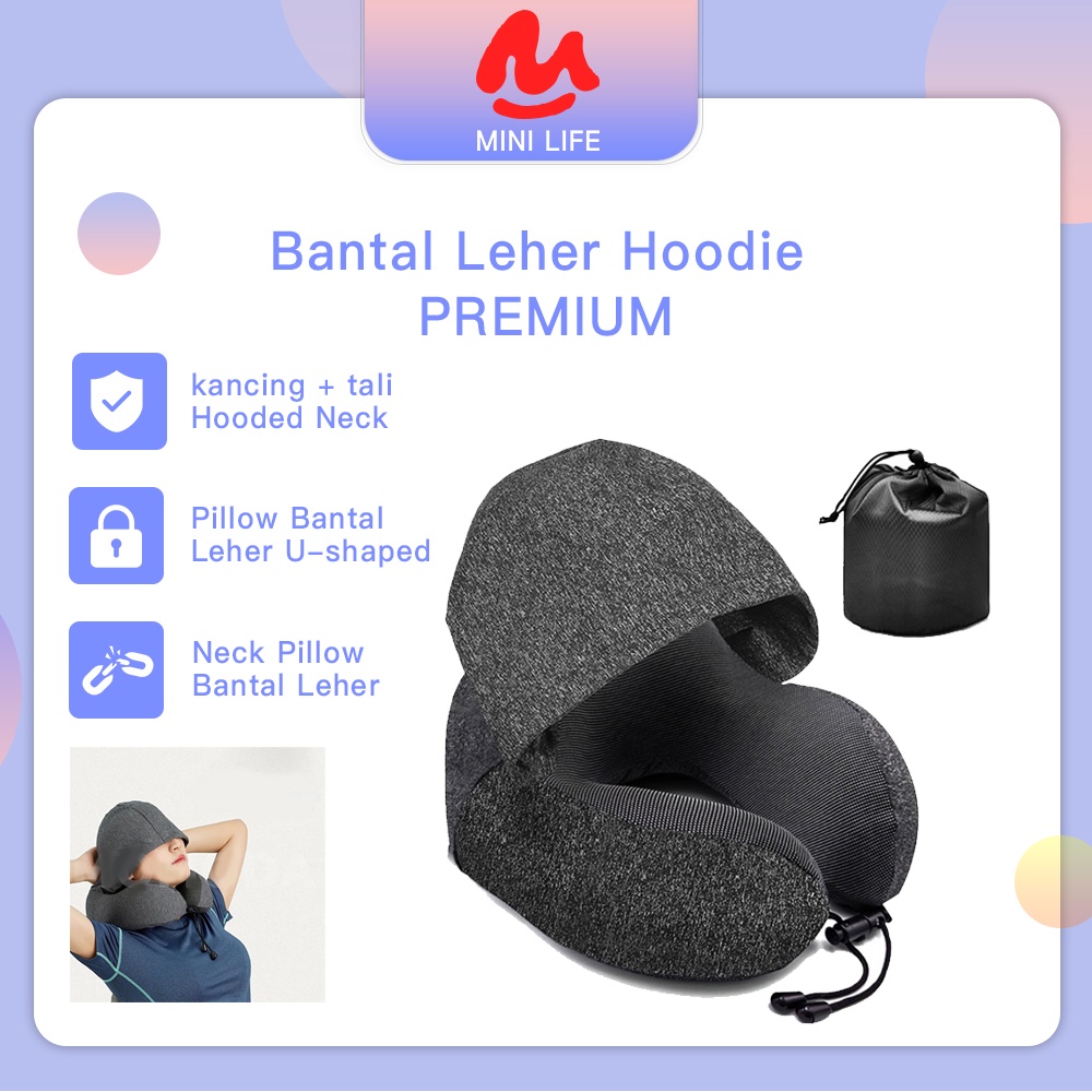 Jual Alba Sol Hooded Neck Pillow Bantal Leher/Neck Pillow / Bantal ...