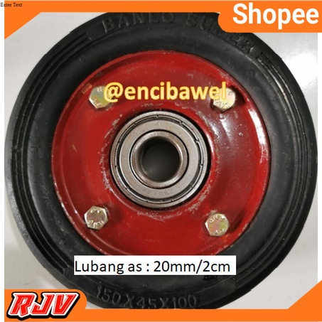 Jual Roda troli 6 inchi double bearing ban mati | Shopee Indonesia