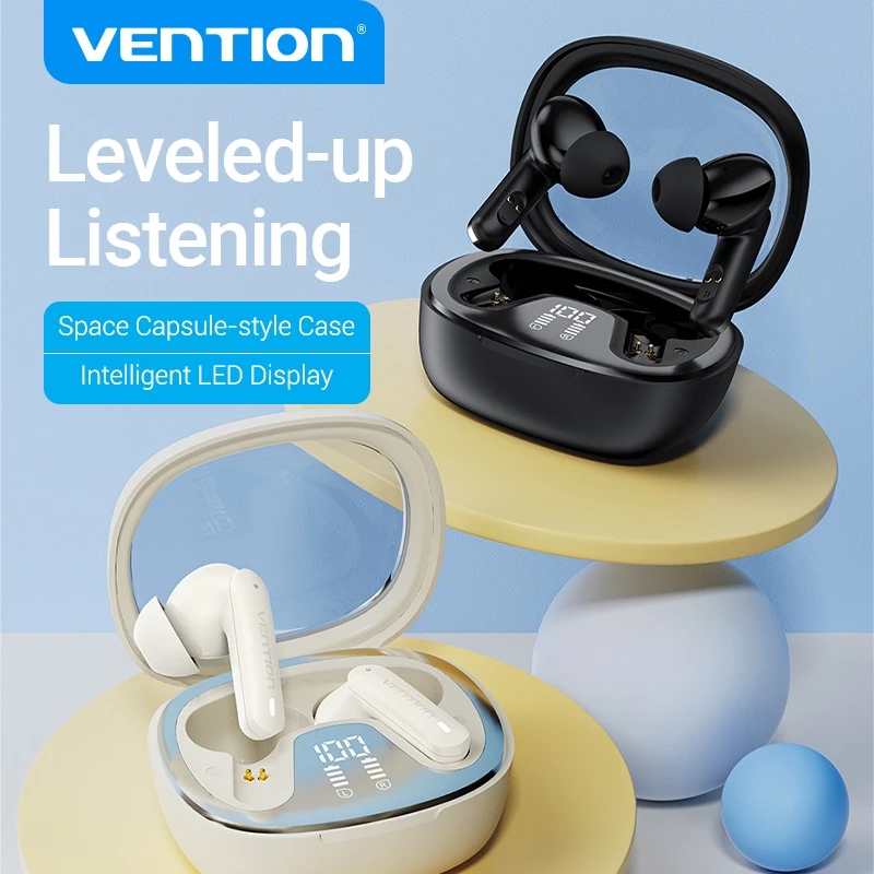 Vention TWS True Wireless Earbuds Headset Bluetooth Earphone LED Display Air A01 Series