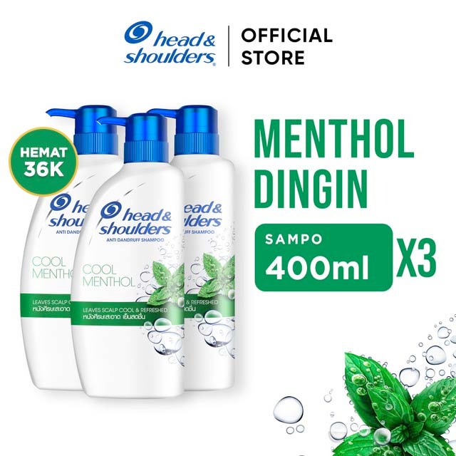 Jual Head and Shoulders Sampo Anti Ketombe dan Gatal Menthol Dingin ZPT Perawatan Rambut 400ml