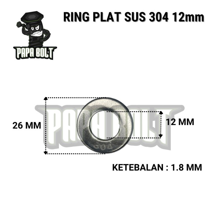 Jual Ring Plat Stainless Steel M Ss Wp Washer Plate Mm