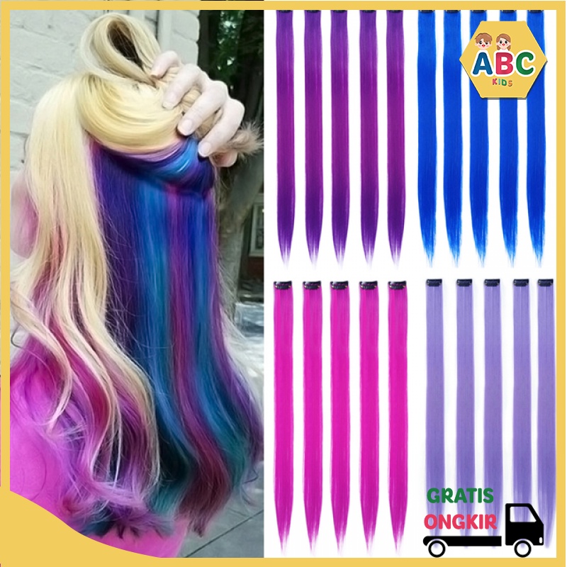 Jual ABC KIDS Hair Clip Extension Wig Jepit Rambut Palsu Panjang Lurus ...