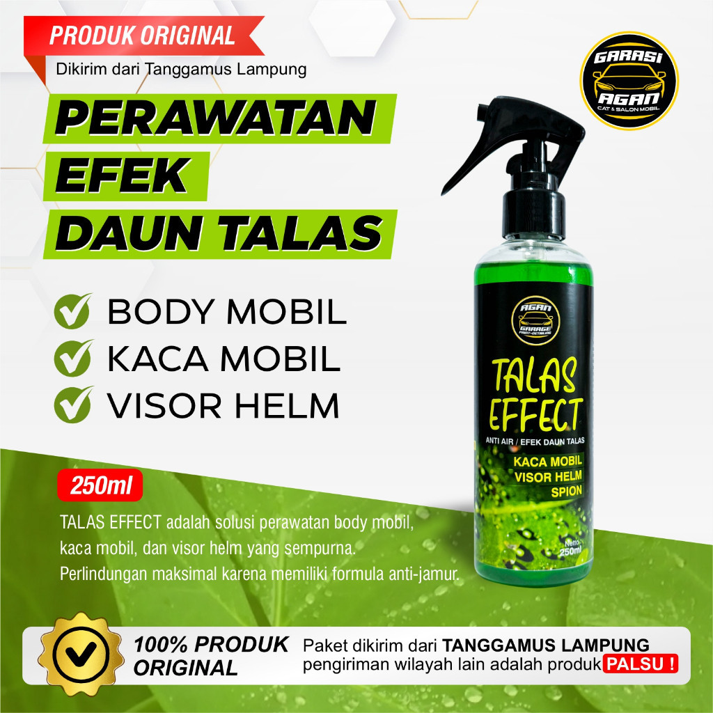 Jual GARASI AGAN TALAS EFFECT Perawatan Kaca Body Mobil Efek Daun 