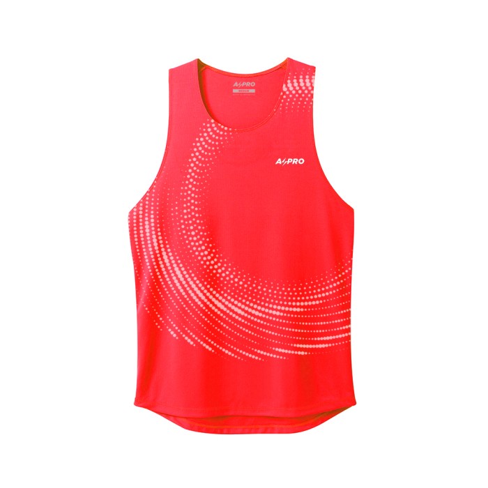 Aspro ELITE SPIRAL Running Singlet Kaos Lari Red