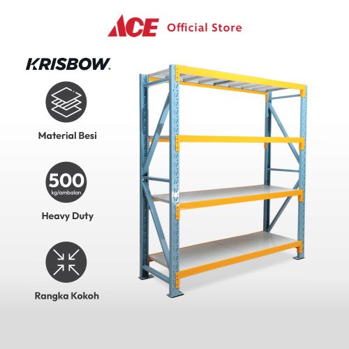 Jual Ace Krisbow Rak Besi Heavy Duty 4 Tingkat Storage Rack Metal