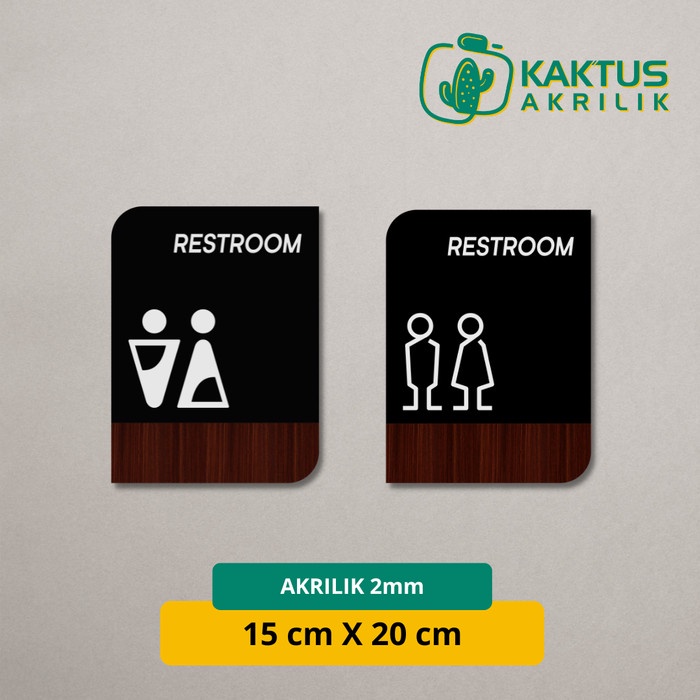 Jual Tanda Toilet Sign Board tanda toilet Akrilik Tempel Signage Custom ...