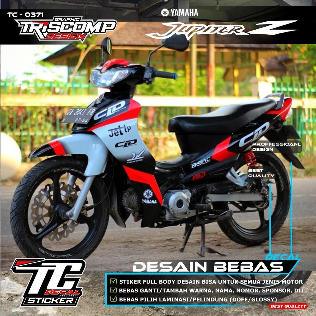 Jual Sticker DecaL Jupiter Z Burhan / Beluk list Variasi FullBody
