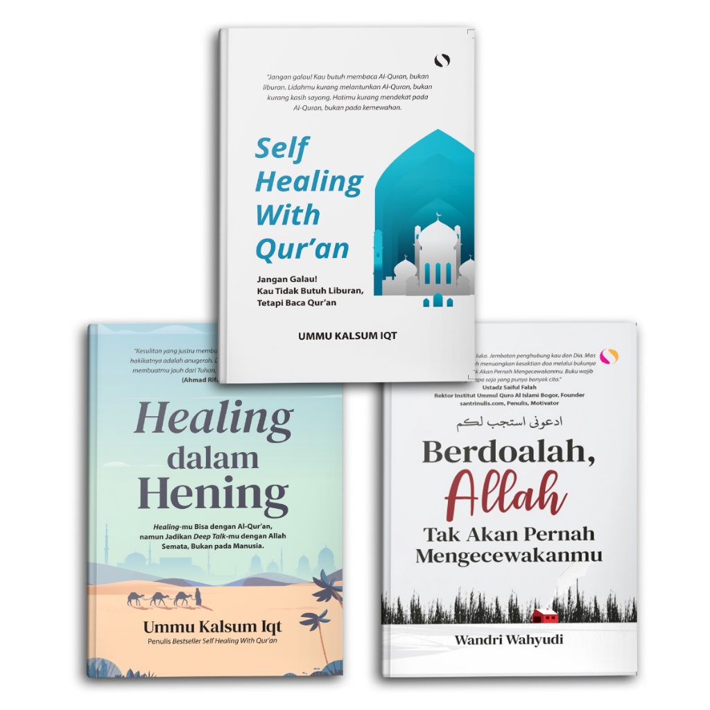 Jual Paket buku Original Islami Motivasi Islam Self Healing With Quran