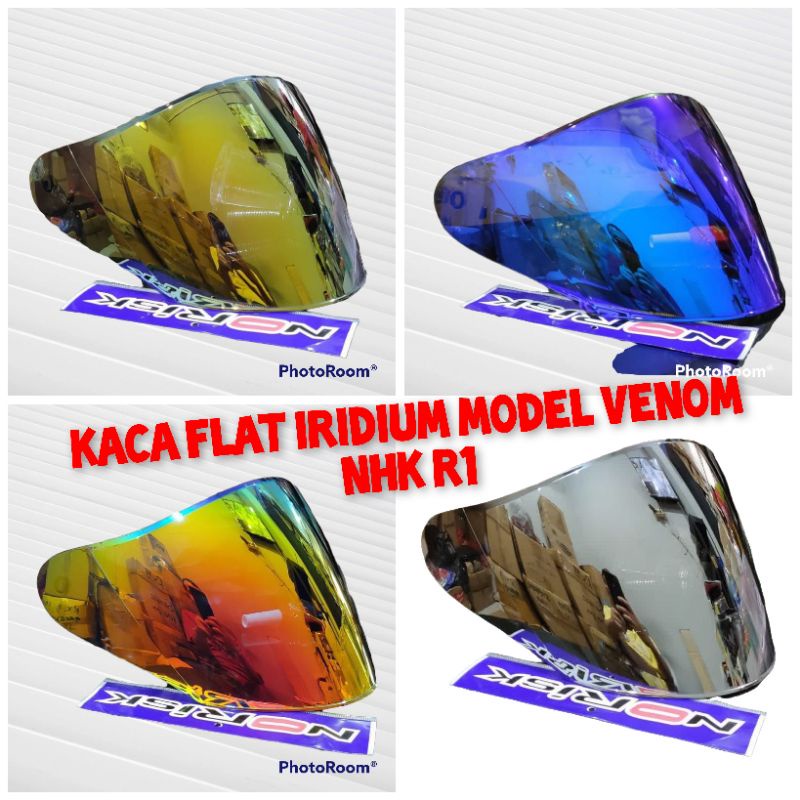 Jual Kaca Visor Flat Nhk R Venom Iridium Silver Iridium Gold Pnp