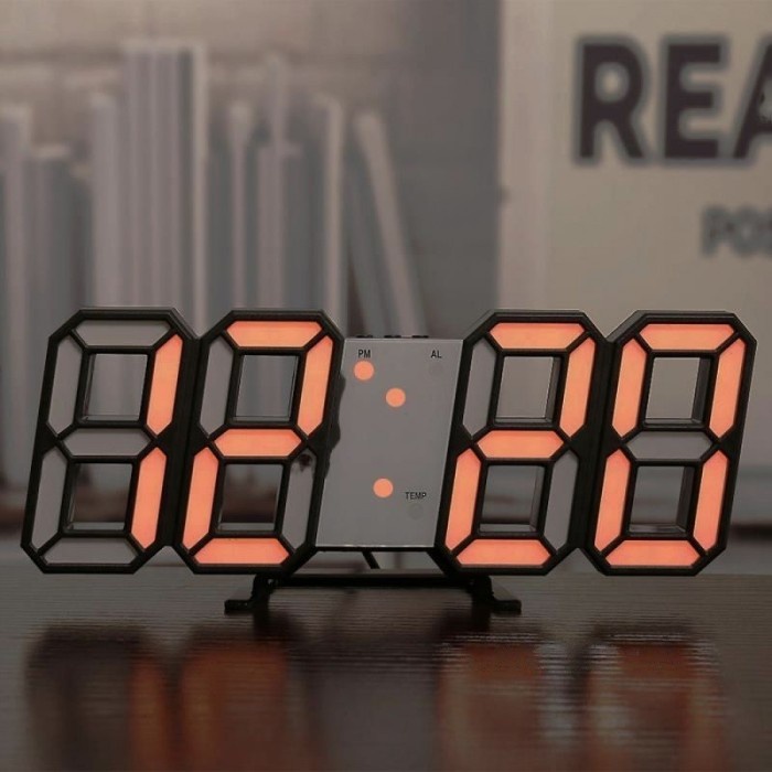 Jual JAM DINDING DIGITAL LED/JAM MEJA-ALARM-SUHU/JAM 3D BESAR MODERN ...