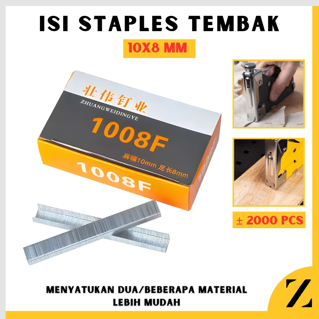 Jual Isi Staples Stapler Steples Tembak Gun Tacker Refill 13 6 1 Pak