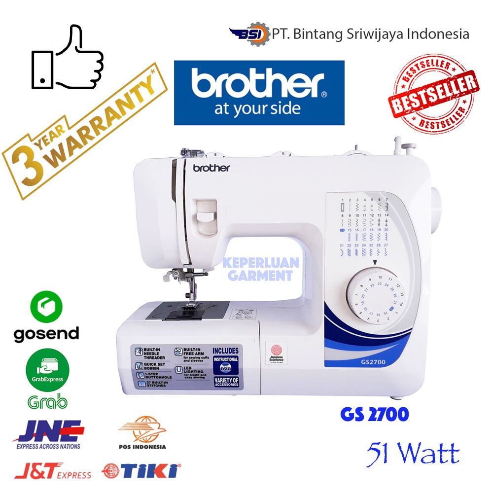 Jual Mesin Jahit Portable Brother GS 2700 Brother GS 2700 Sewing