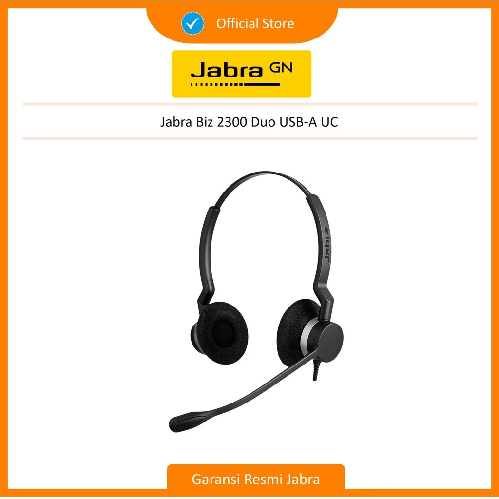 Jabra Biz 2300 Duo, USB-A UC (2399-829-109)