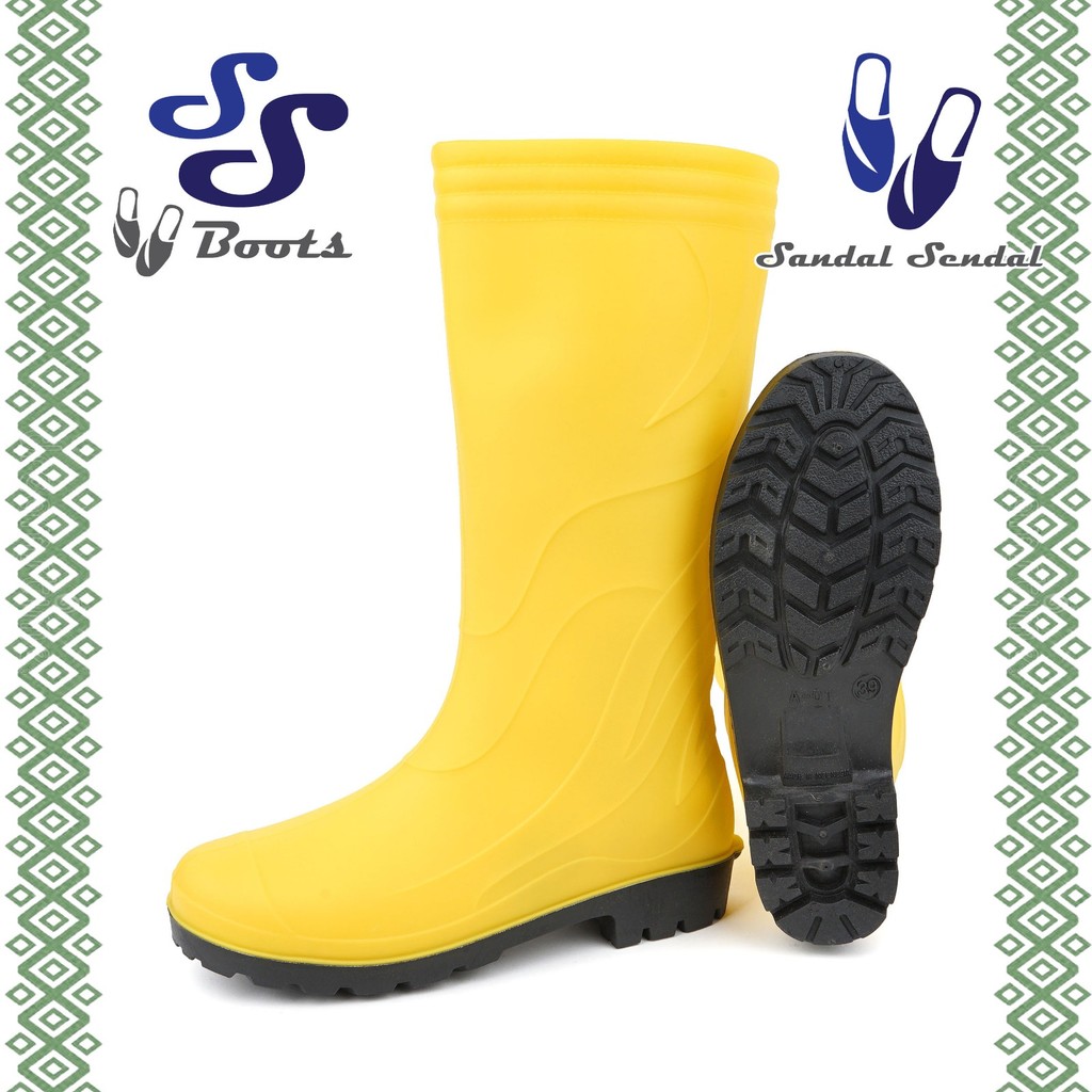 Jual Sepatu Boot Tinggi SS Delta Kuning - Bot Boots Tinggi Petani ...