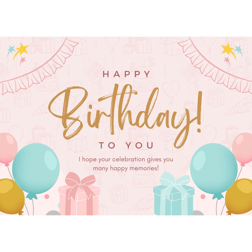 Jual EternalFashions Greeting Cards Happy Birthday Cards For Friends Kartu Ucapan Happy