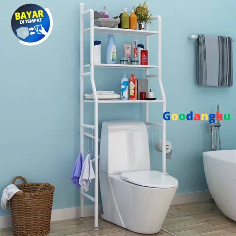 Jual Goodangku BISA KIRIM INSTAN GRAB Rak Toilet WC Rak Kamar Mandi ...