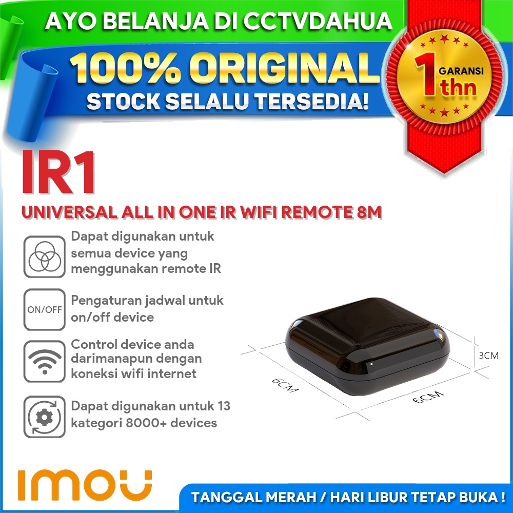 Jual IMOU IR1 UNIVERSAL ALL IN ONE IR WIFI REMOTE 8M | Shopee Indonesia