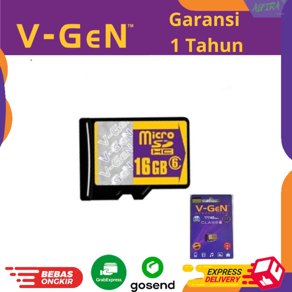 Jual VGEN V-Gen Micro SD Memory Card Class 6 16GB SPEED 48MB/S ...