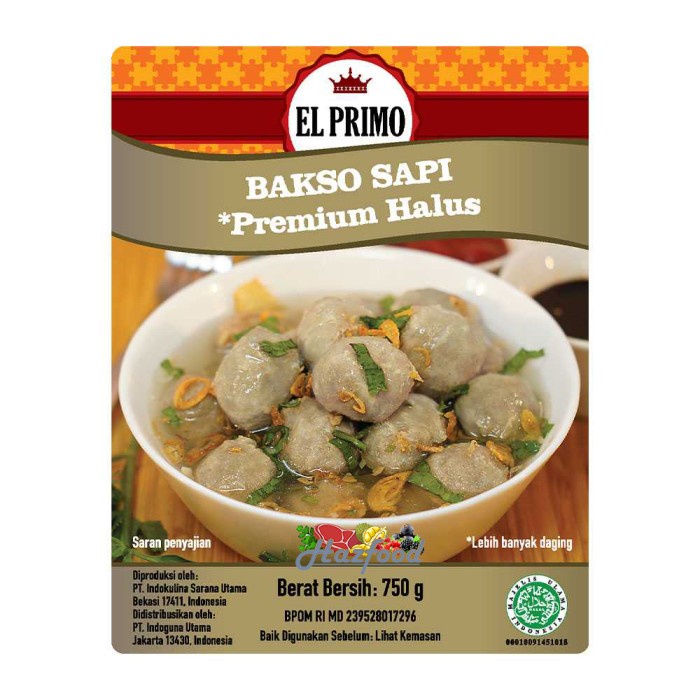 Jual El Primo Bakso Sapi Halus Premium 750 Gram Shopee Indonesia