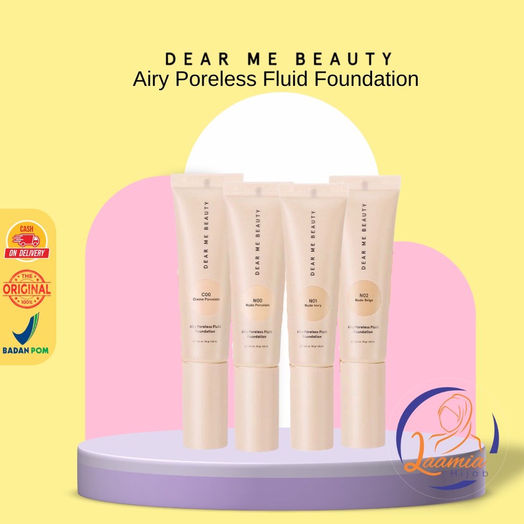 Jual Laamiahijab Dear Me Beauty Airy Poreless Fluid Foundation