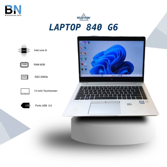 Laptop Second Murah HP Elitebook 840 G6 core i7 gen Bergaransi