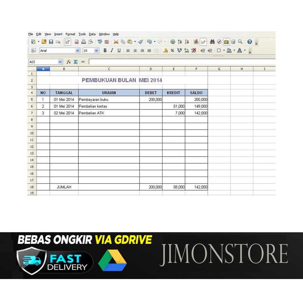 Jual bundle template ms microsoft excel laporan keuangan pembukuan
