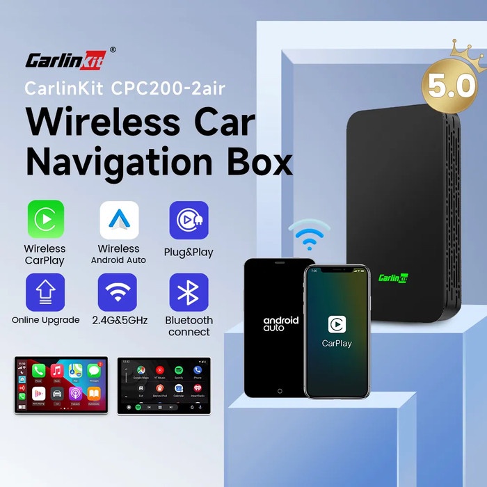 Jual Carlinkit 5.0 2Air Dongle Wireless Apple CarPlay Google Android ...