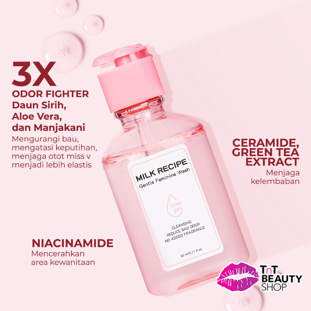 Jual Milk Recipe Gentle Feminine Wash Mengurangi Bau TIdak Sedap