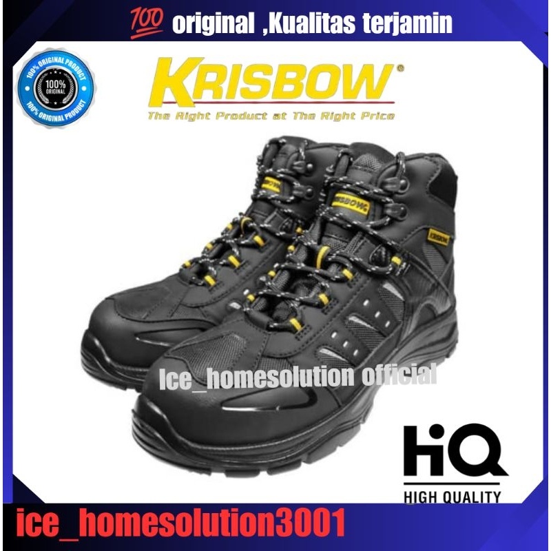 Jual Krisbow Ukuran 39 Sampai 45 Sepatu Pengaman Nemesis 6 Inci Hitamsepatu Safetysepatu